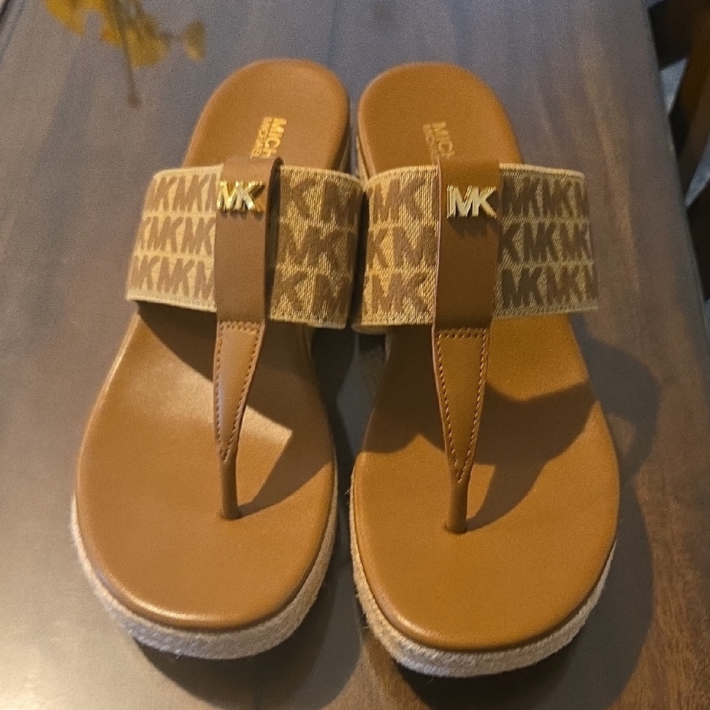 Michael Kors Tan Logo Sandals
